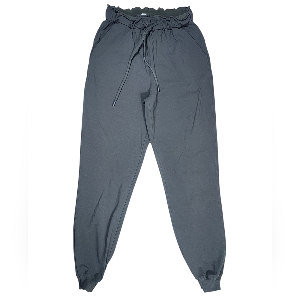 Lululemon Stretch High Waisted Joggers Womens 4 Dark Olive Athleisure Activewear - Picture 11 of 11